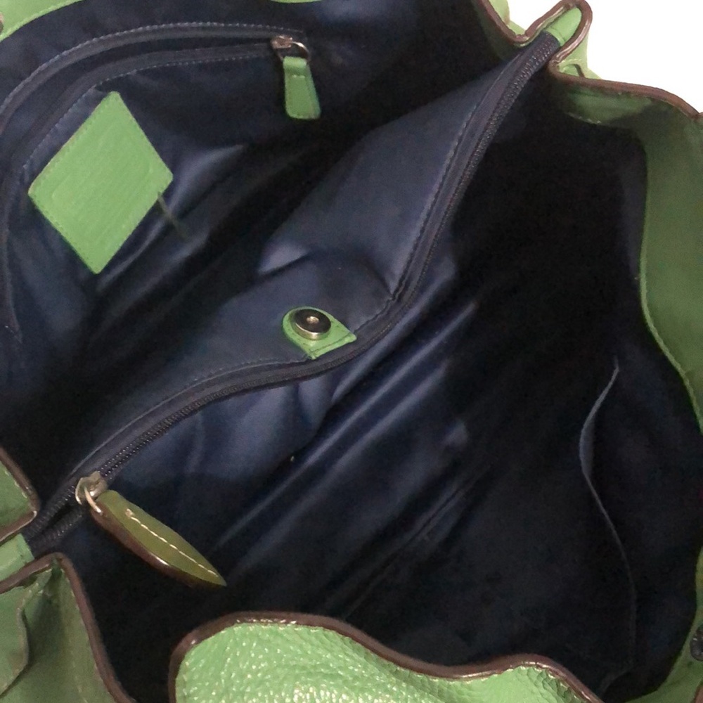 Coach Penelope Green Leaf Pebbled Leather Bag - Picture 12 of 13